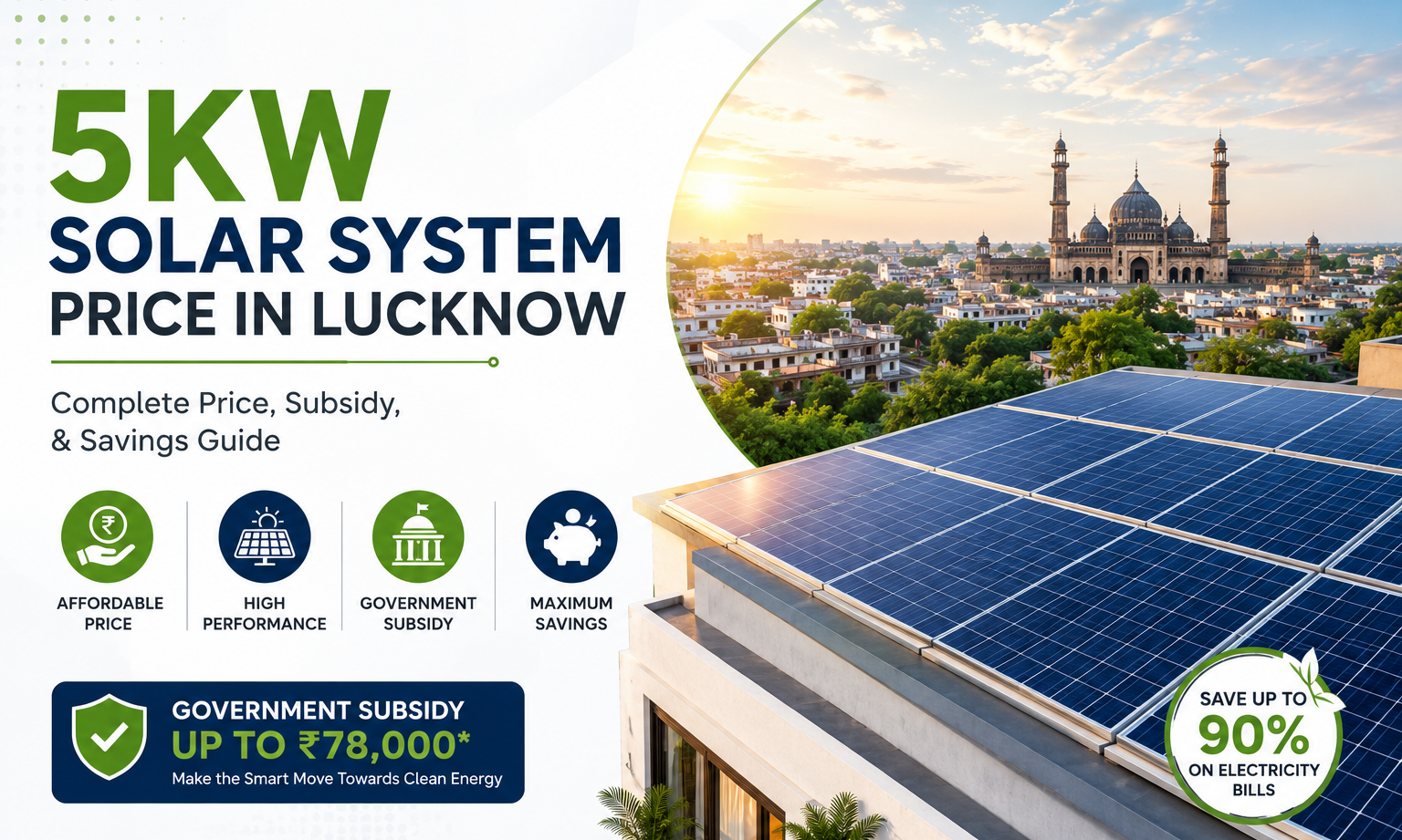 5kW Solar System Price in Lucknow 2026